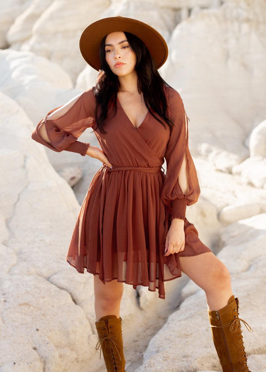 Ani Dress in Rust Product Image