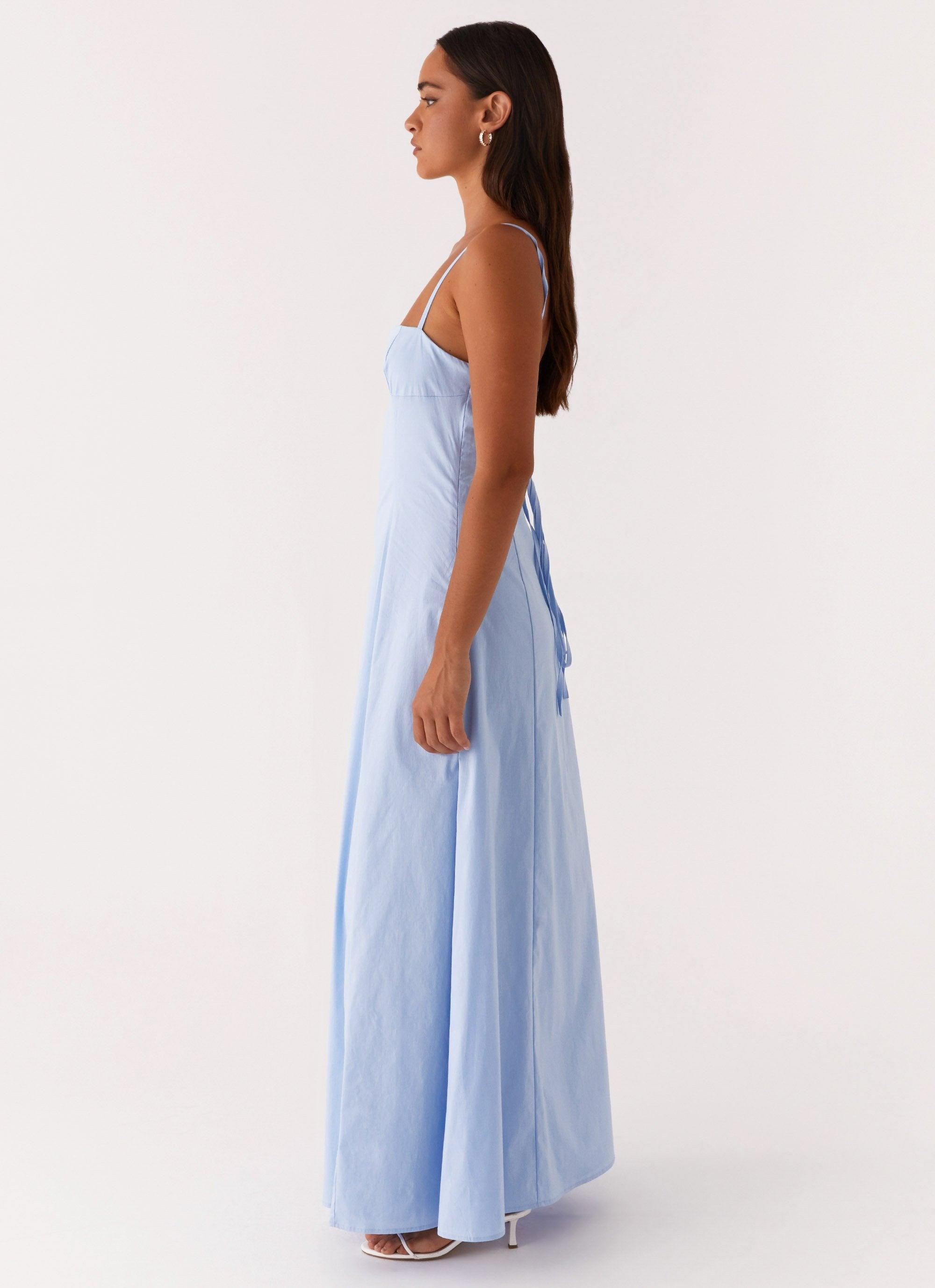 Clear As Day Maxi Dress - Blue Product Image