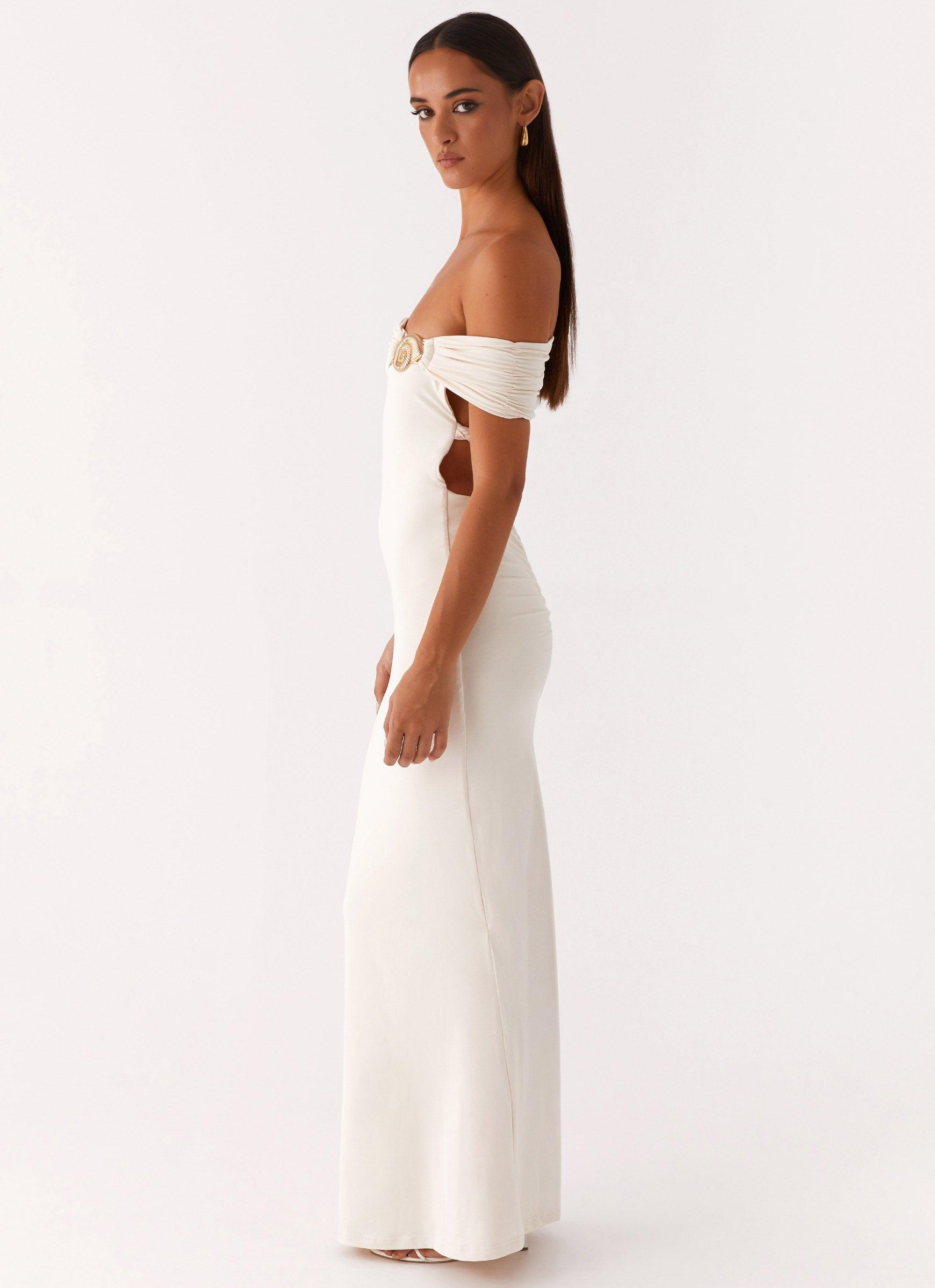 Illusion Maxi Dress - Ivory Product Image