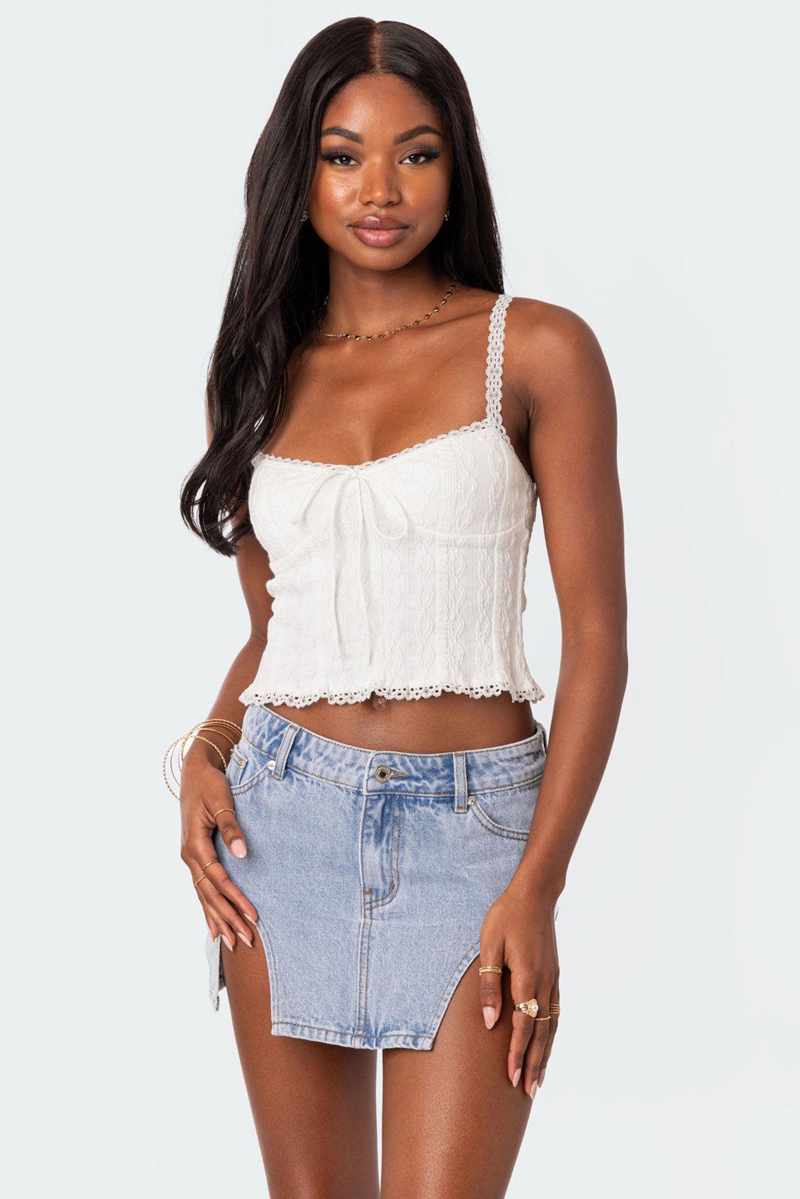 Lacey Knit Tank Top Product Image