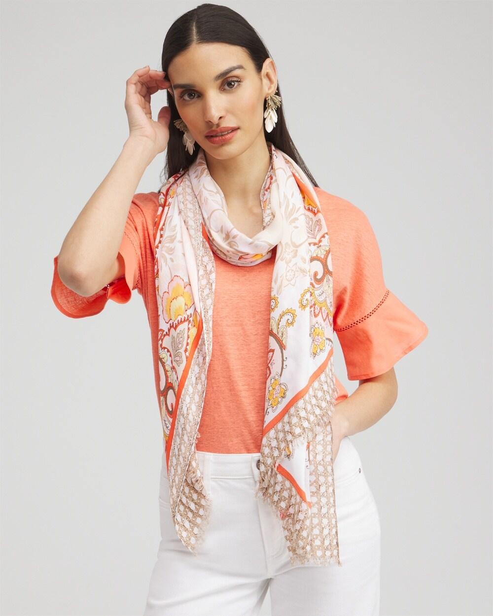 Floral Tile Oblong Scarf Product Image