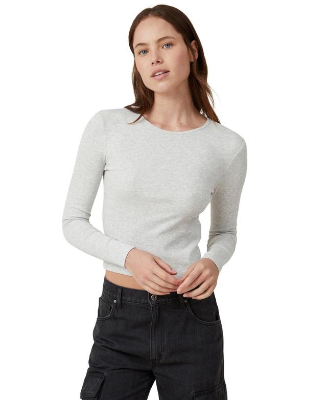 Cotton On Womens The One Ribbed Crew-Neck Top Product Image