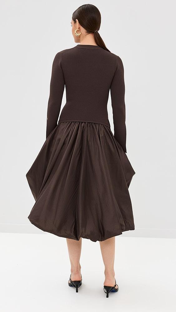 SIMKHAI Kenlie Mock Neck Midi Dress | Shopbop Product Image