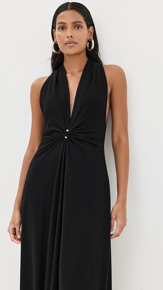 Brandon Maxwell The Banks Deep V Dress | Shopbop Product Image