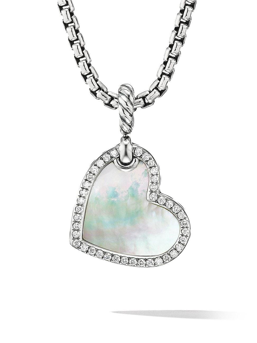 Womens Heart Amulet With Gemstone & Pav Diamonds Product Image