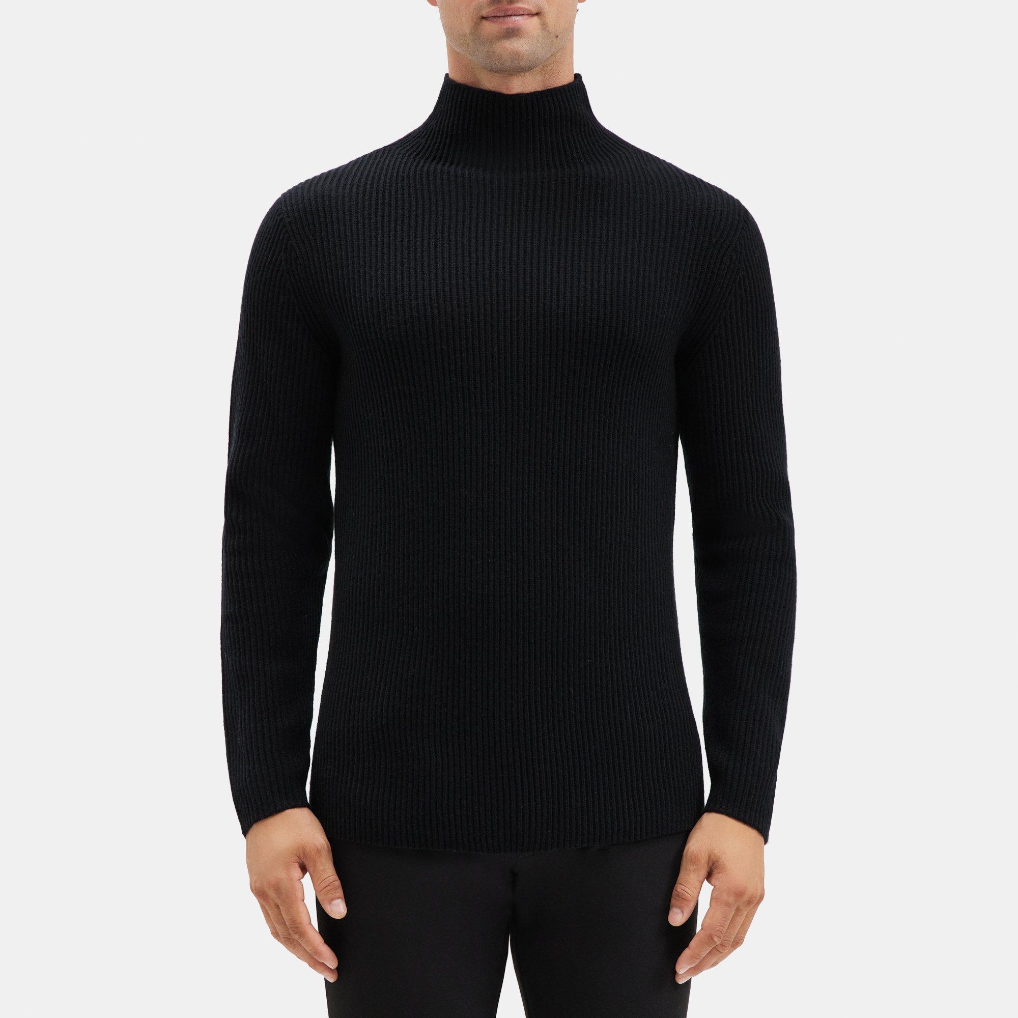 Wool-Cashmere Ribbed Turtleneck | Theory Outlet Product Image