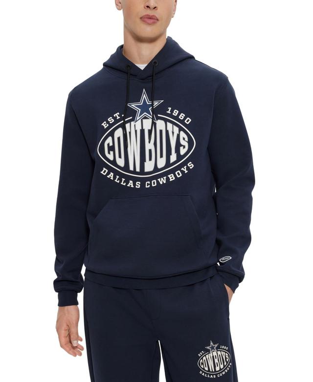 Mens BOSS x NFL Cotton-Blend Hoodie With Collaborative Branding Product Image