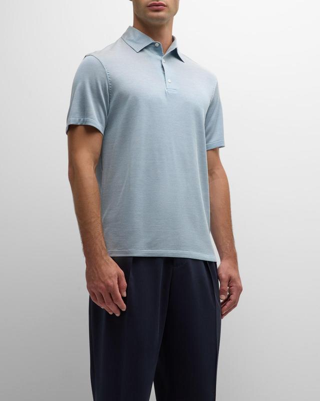 Mens Silk Polo Shirt Product Image