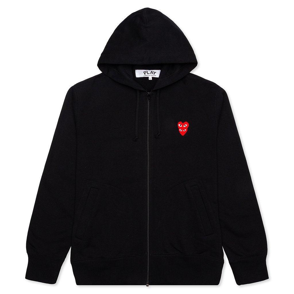 Women's Stacked Heart Hooded Sweatshirt - Black Female product image