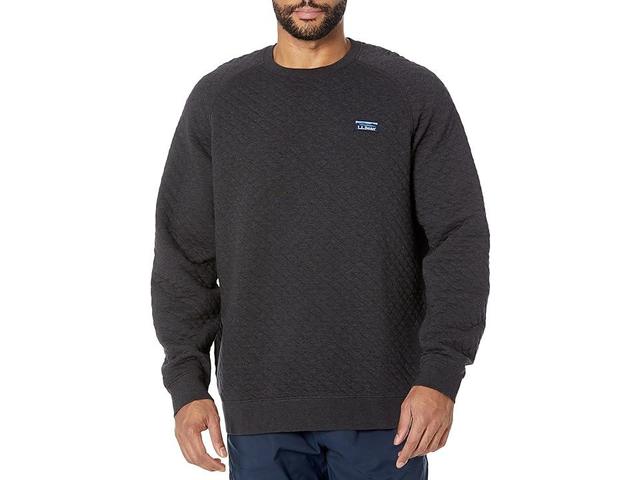 L.L.Bean Quilted Crew Neck - Tall (Dark Charcoal Heather) Men's Clothing Product Image