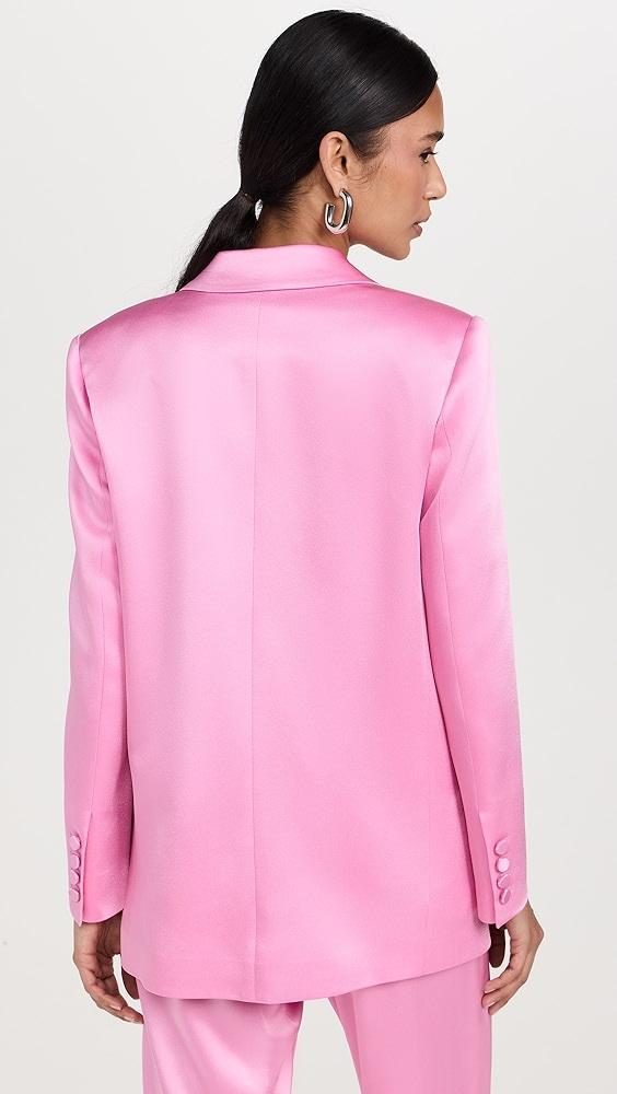 LAPOINTE Doubleface Satin Boxy Double Breasted Blazer | Shopbop Product Image