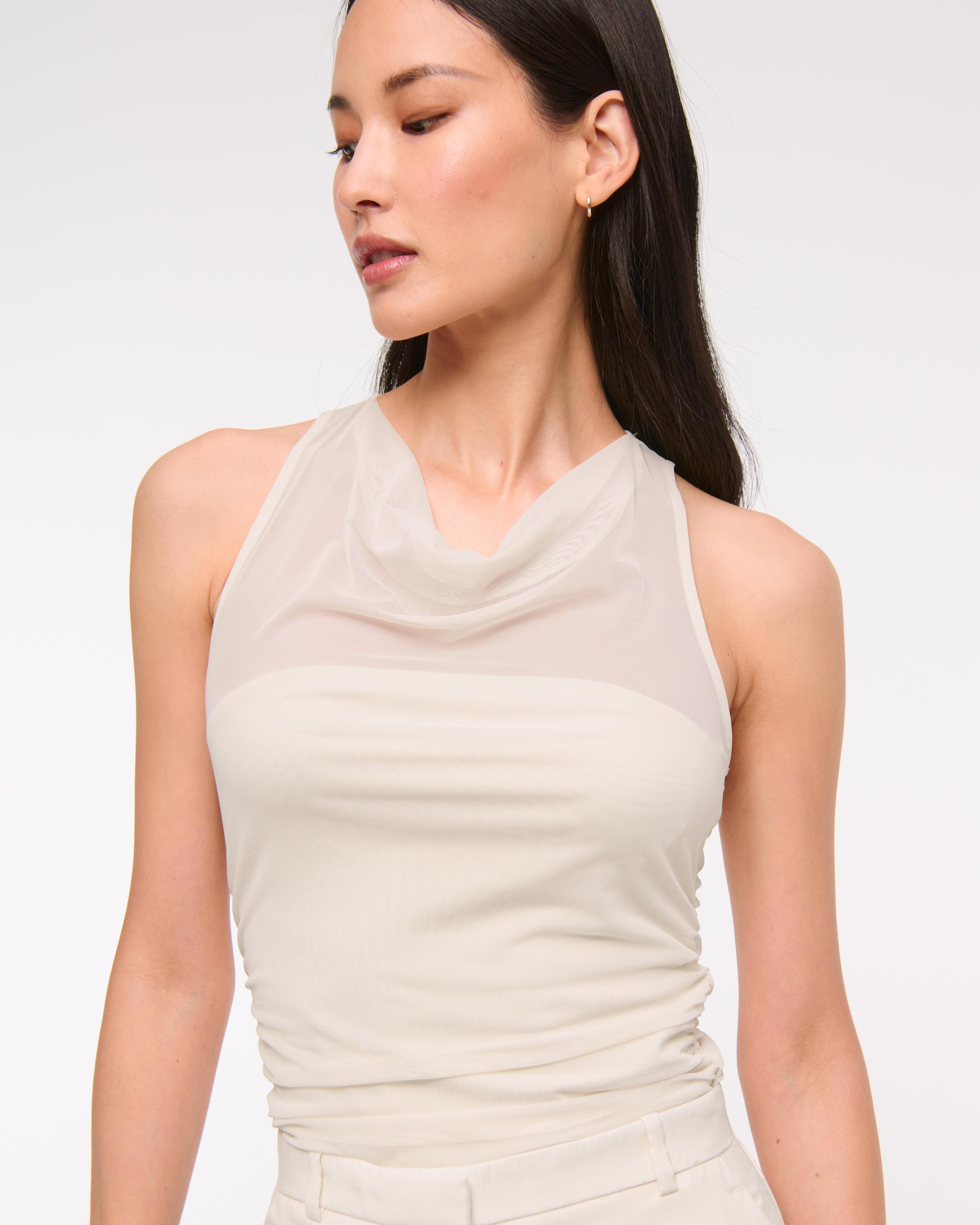 Mesh Cowl Neck Bodysuit Product Image