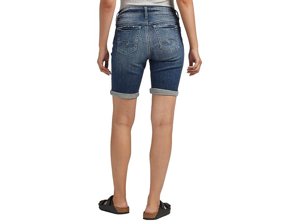 Silver Jeans Co. Elyse Mid-Rise Bermuda Shorts L53015EAE397 (Indigo) Women's Shorts Product Image