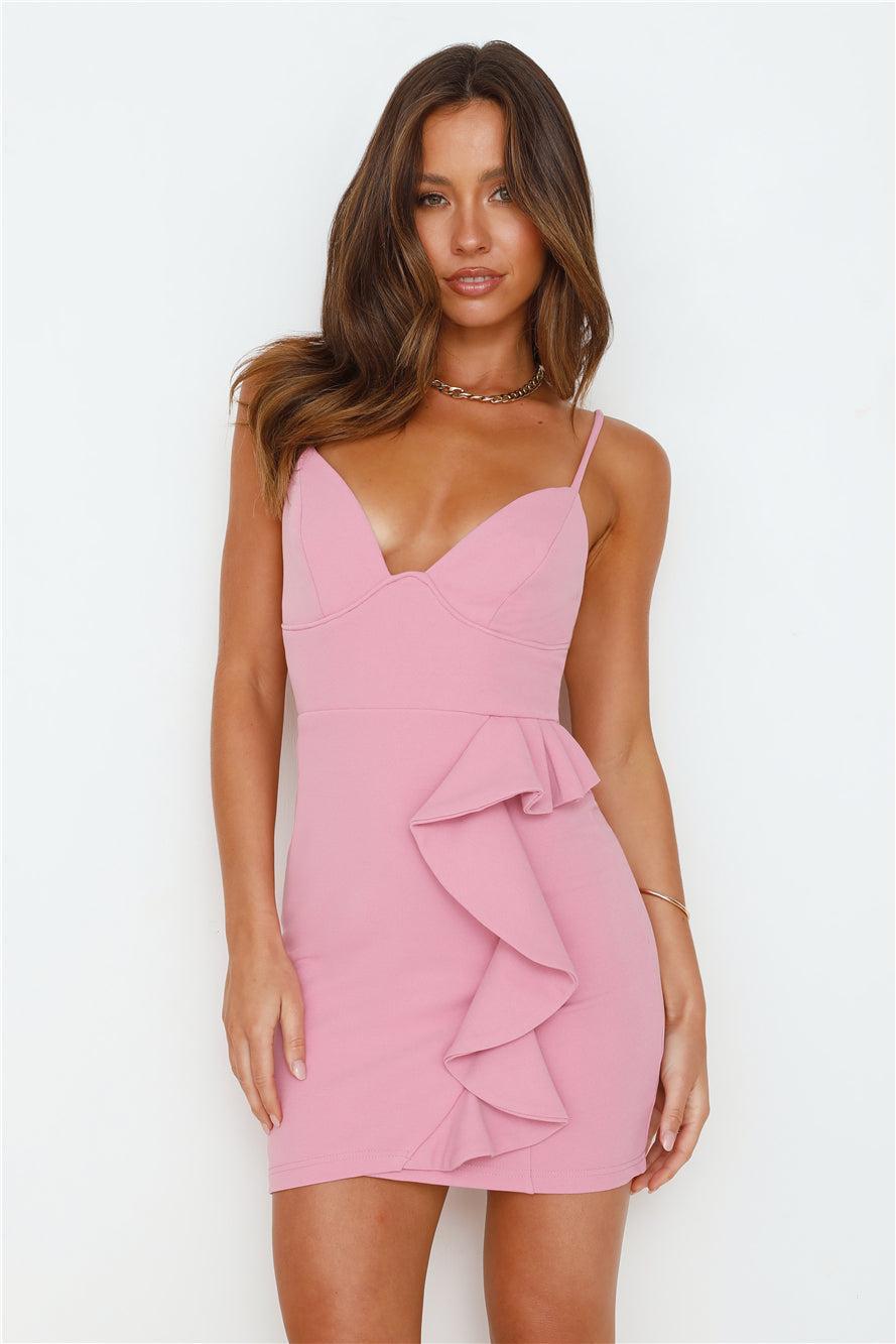 Sunshine Soirée Mini Dress Pink Product Image