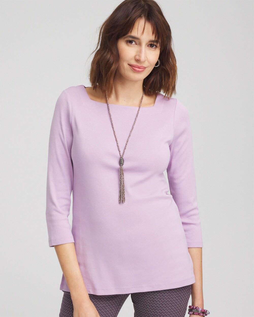 Pima Cotton Square-Neck Tunic Product Image