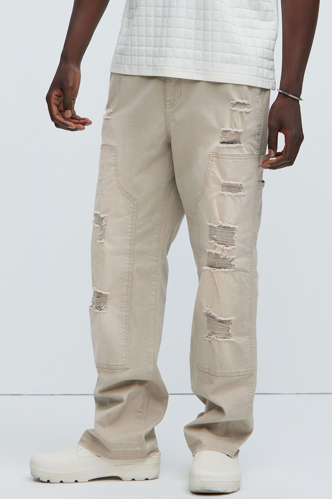 Blame Game Straight Carpenter Pants - Tan Product Image