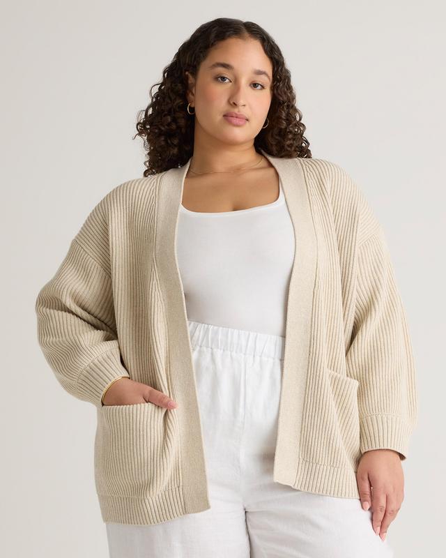 100% Organic Cotton Oversized Cardigan - Plus Size Product Image