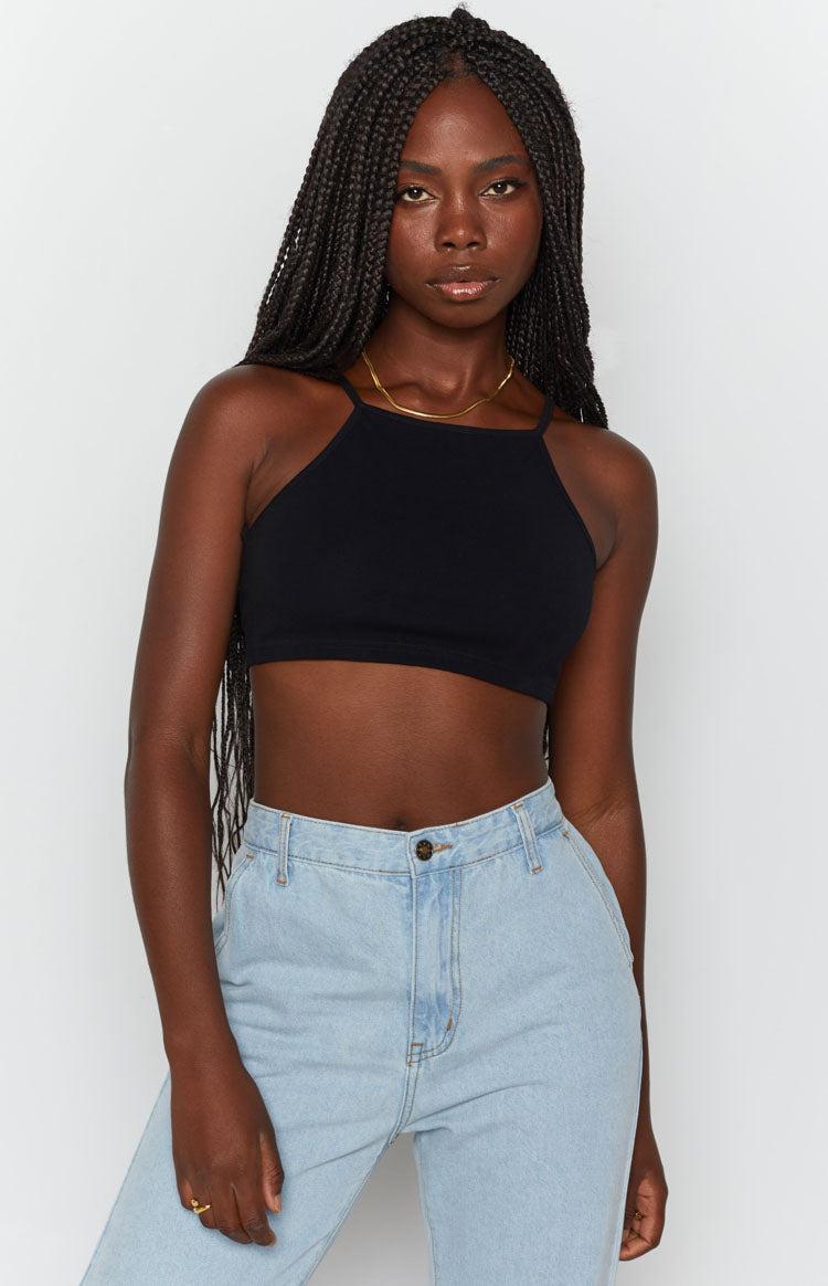 Wonderland Crop Top Black Product Image