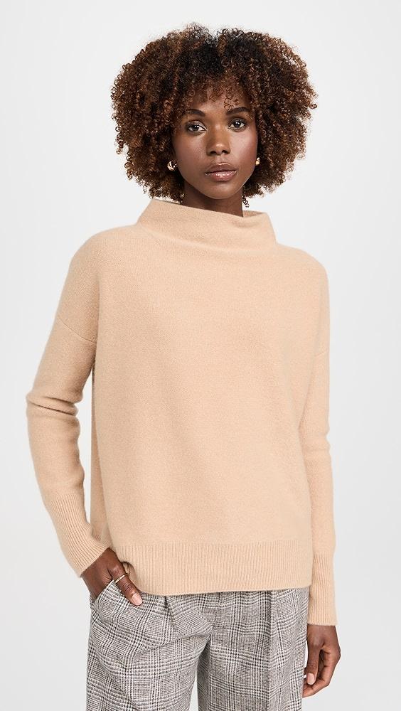 Vince Boiled Funnel Neck Cashmere Pullover Sweater | Shopbop Product Image