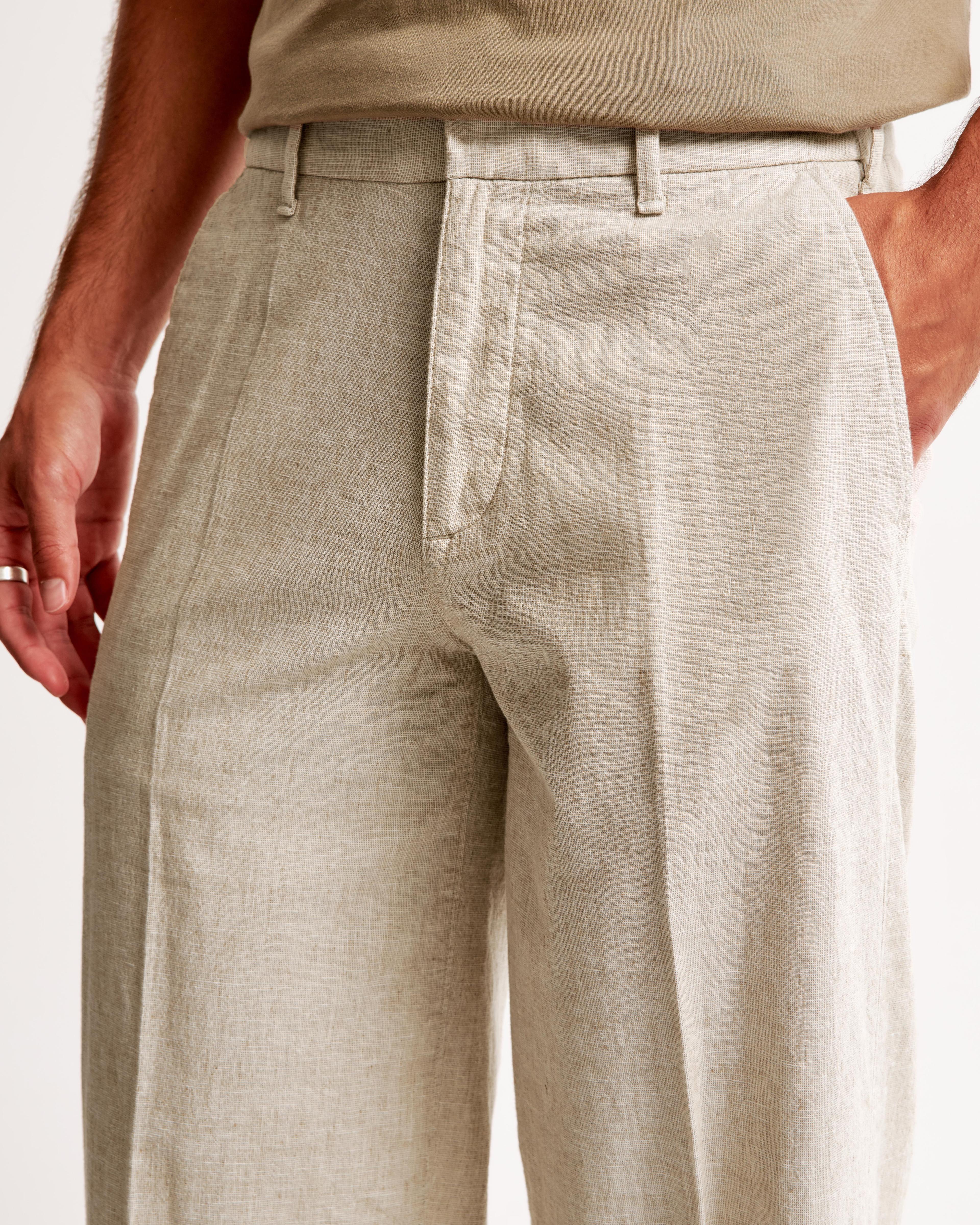 Baggy Linen-Blend Trouser Product Image