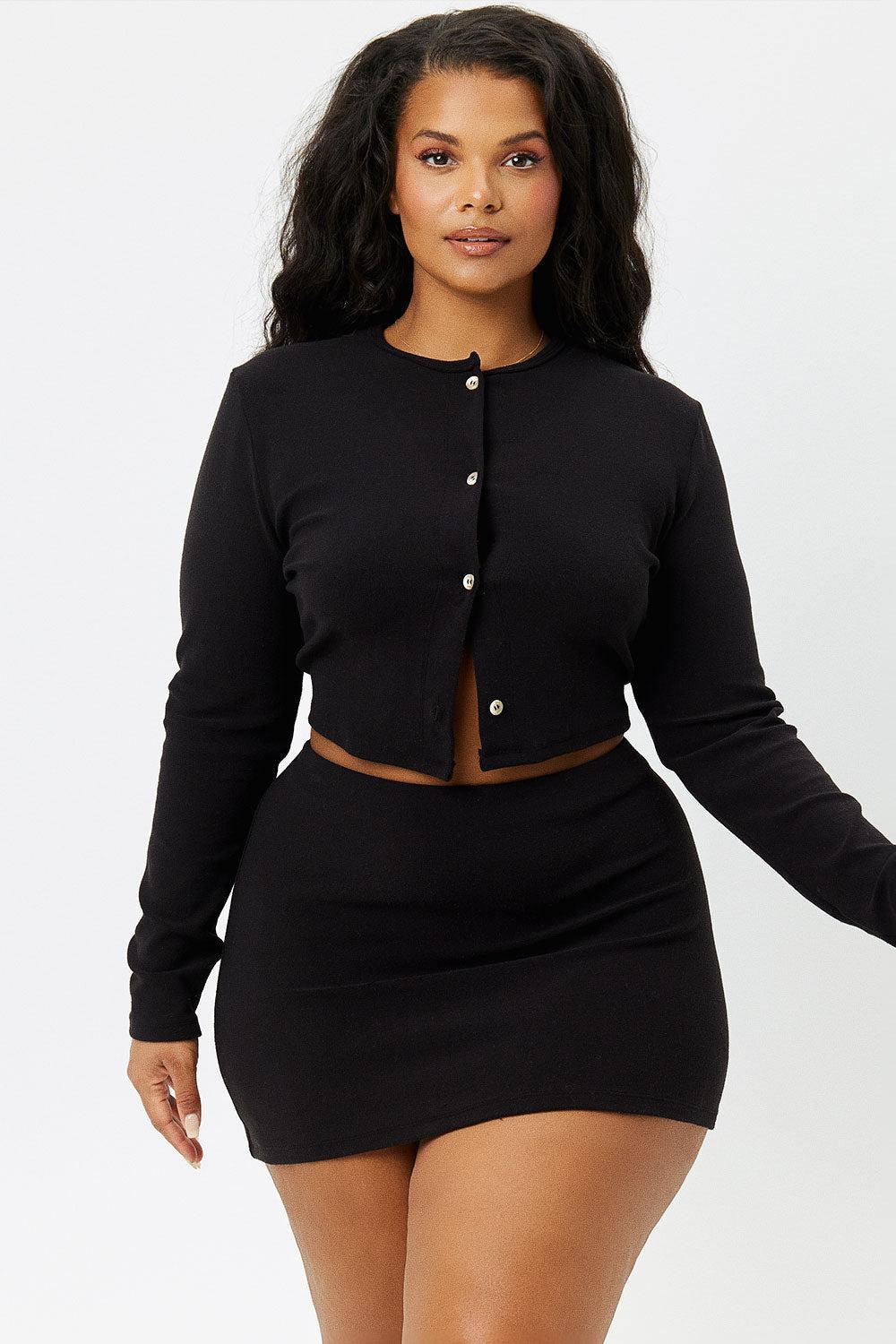 Windward Terry Skirt - Black Product Image