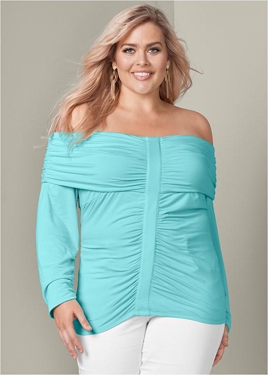 Ruched Off-The-Shoulder Top Product Image