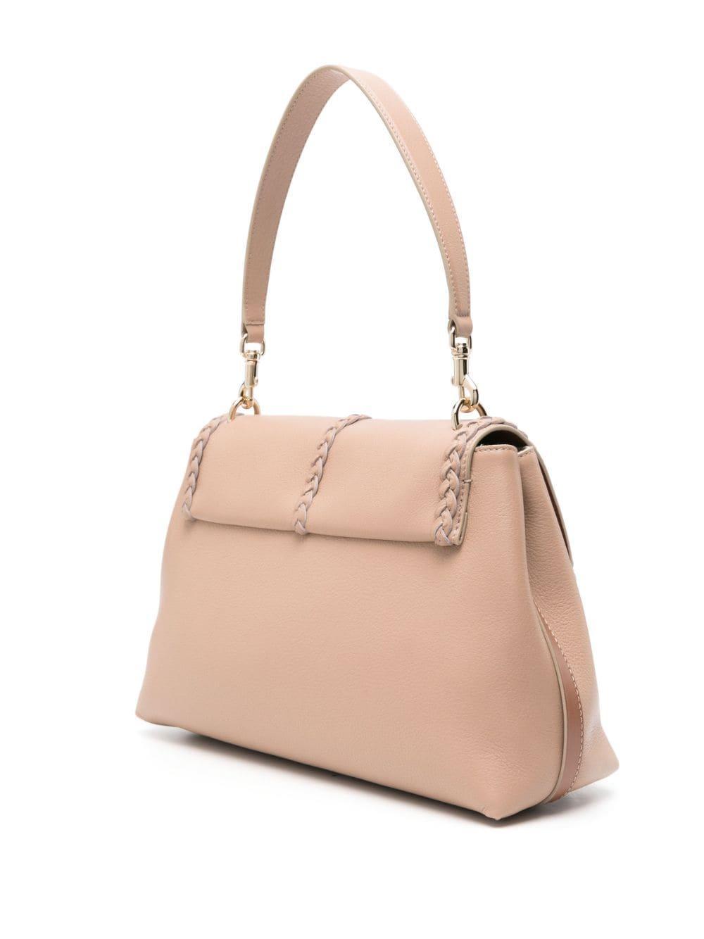 CHLOÉ Penelope Leather Shoulder Bag In Neutrals Product Image