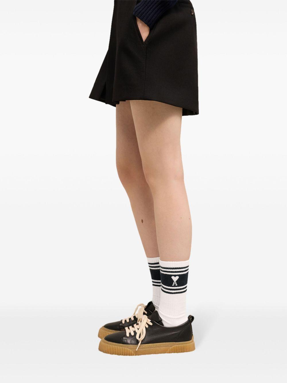 intarsia-knit logo ribbed socks Product Image