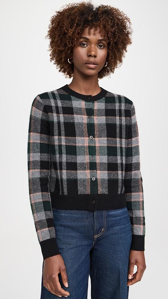 Vince Plaid Cashmere Cardigan | Shopbop Product Image