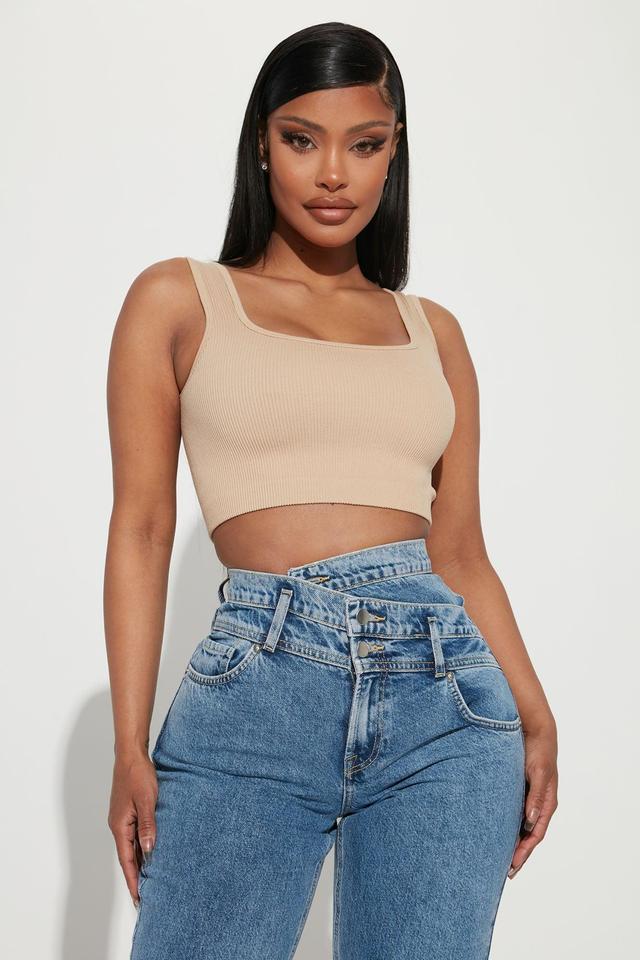 Yelisa Seamless Crop Top - Taupe Product Image