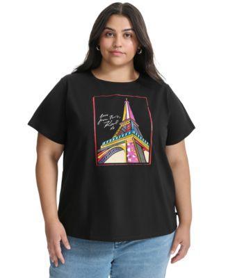 Plus Size Color Eiffel Tower T-Shirt, Created for Macy's Product Image