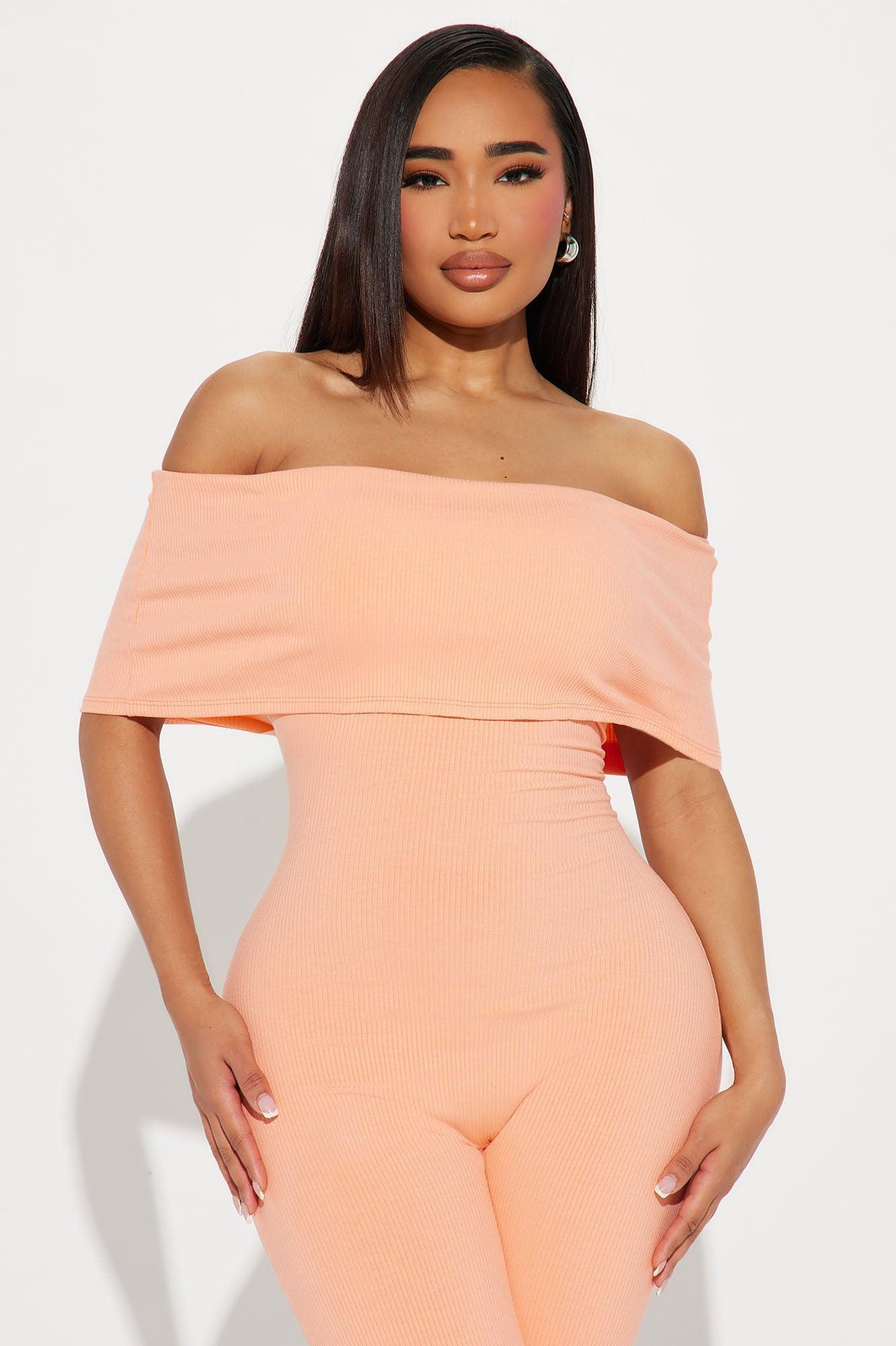 Janelle Snatched Jumpsuit - Coral Product Image