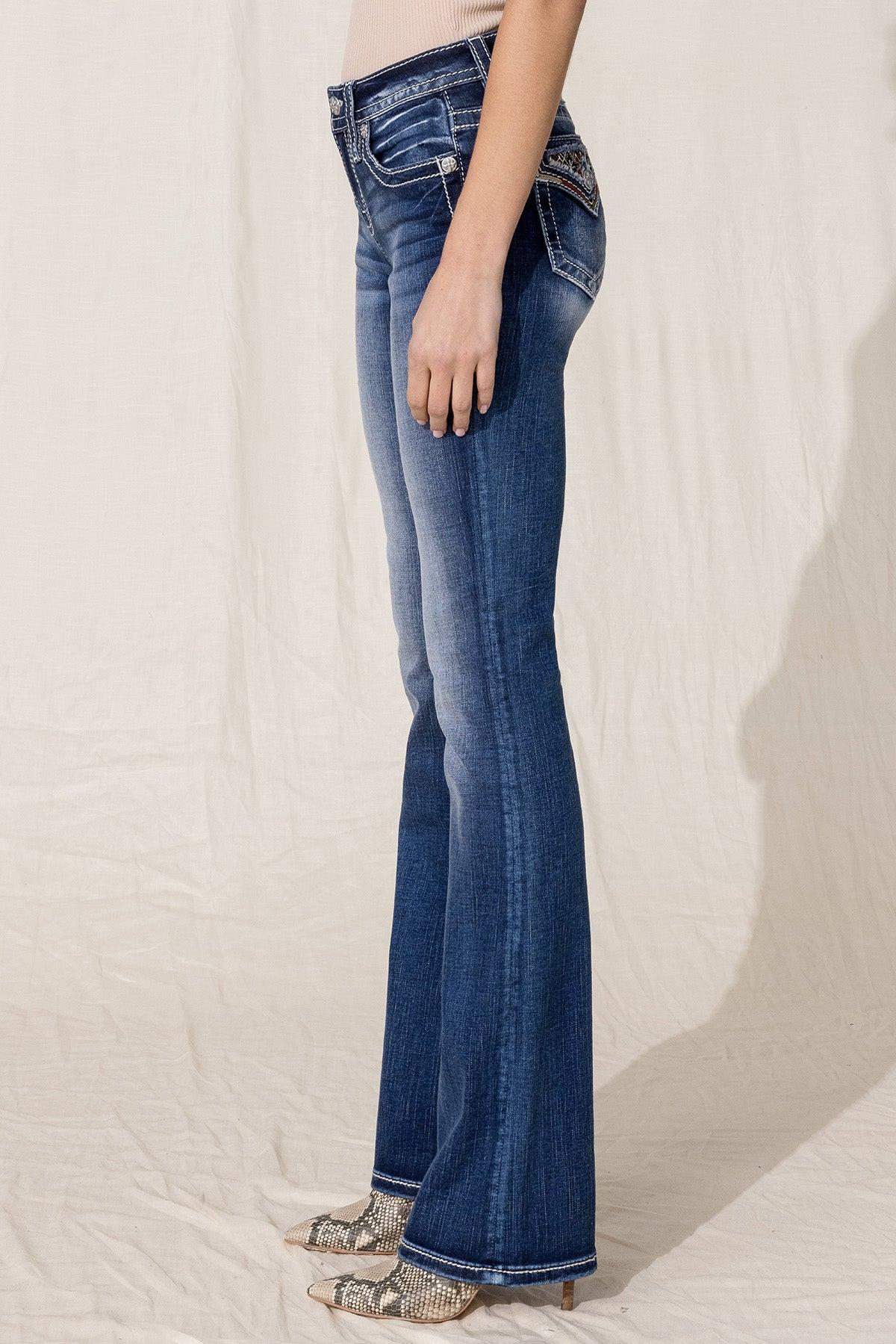 Retro Insert Bootcut Jeans Product Image