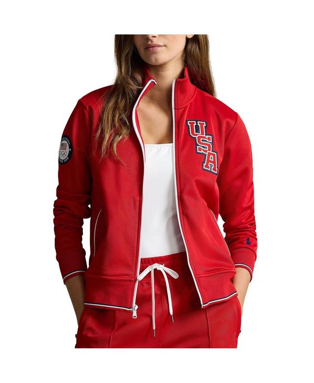 Polo Ralph Lauren Womens Red Team Usa 2024 Summer Olympics Villagewear Full-Zip Track Jacket Product Image