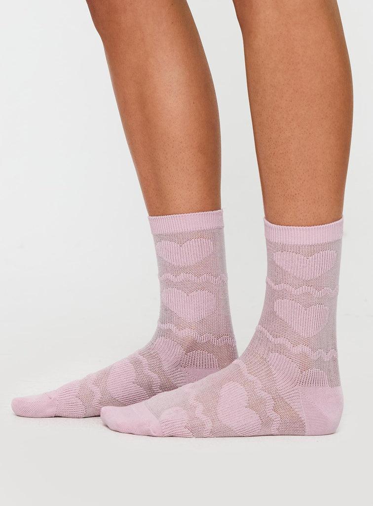 Sonder Crew Socks Pink Product Image