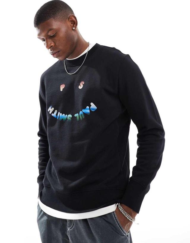 PS Paul Smith happy logo sweatshirt in black Product Image