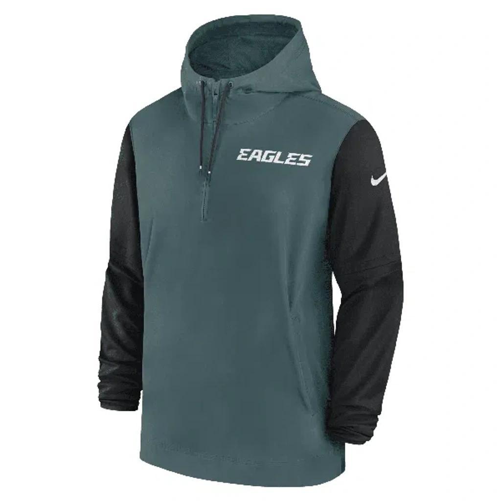 Buffalo Bills Sideline Pre-Game Player Nike Men's NFL 1/2-Zip Hooded Jacket Product Image