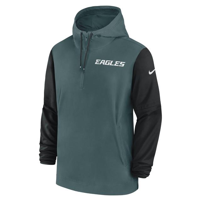 Buffalo Bills Sideline Pre-Game Player Nike Men's NFL 1/2-Zip Hooded Jacket Product Image