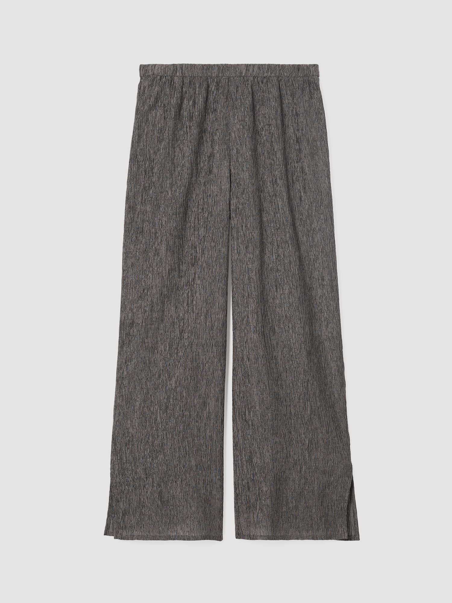 EILEEN FISHER Woven Plissé Wide-Leg Pantfemale Product Image