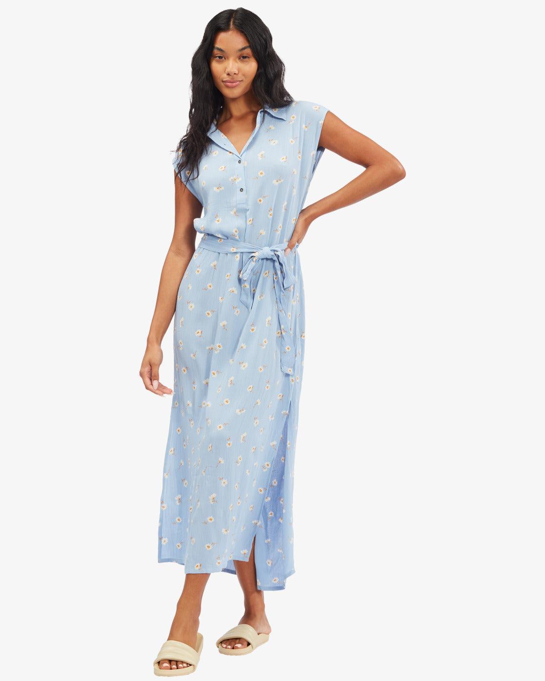 Lovely Ways Woven Dress - Sweet Blue Female Product Image