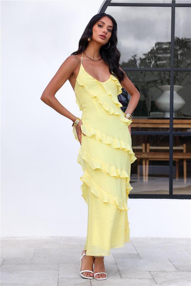 What A Beauty Maxi Dress Yellow Product Image