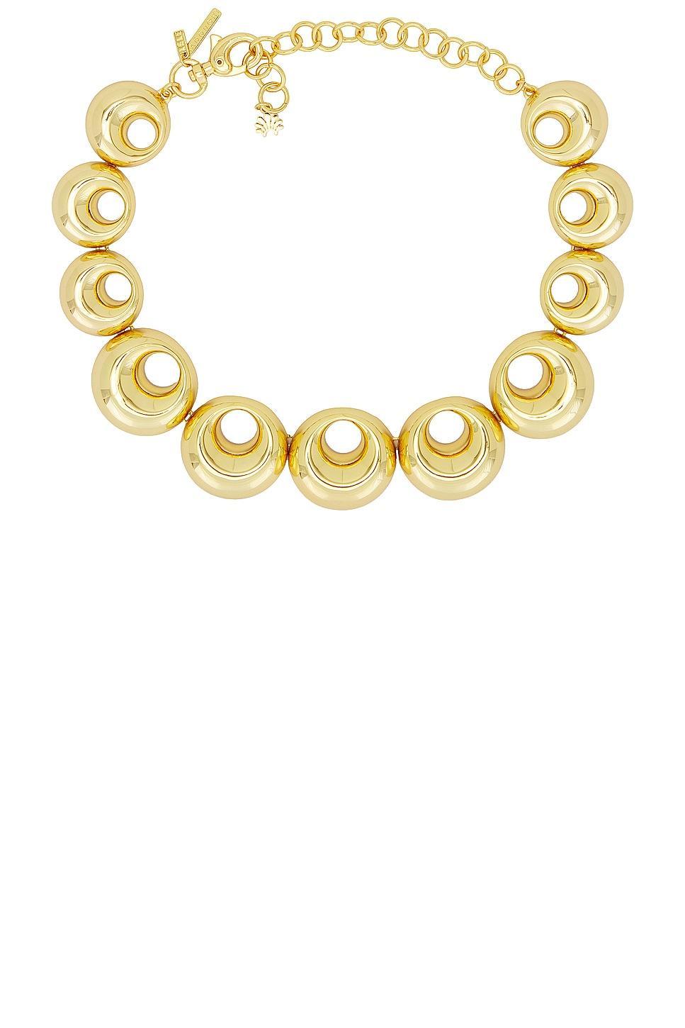 Lele Sadoughi Medallion Necklace Metallic Gold.. Product Image