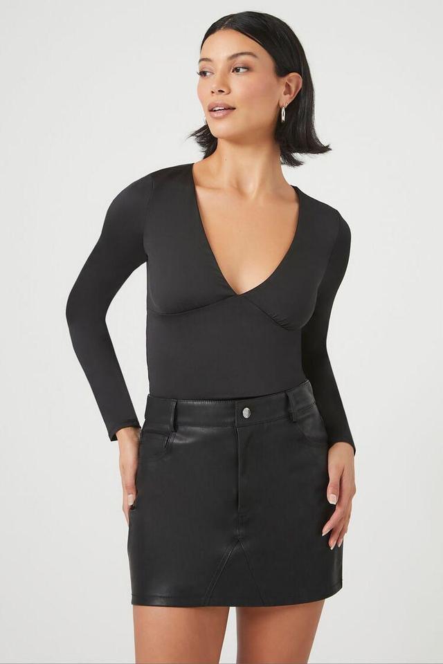 Long-Sleeve V-Neck Top | Forever 21 Product Image