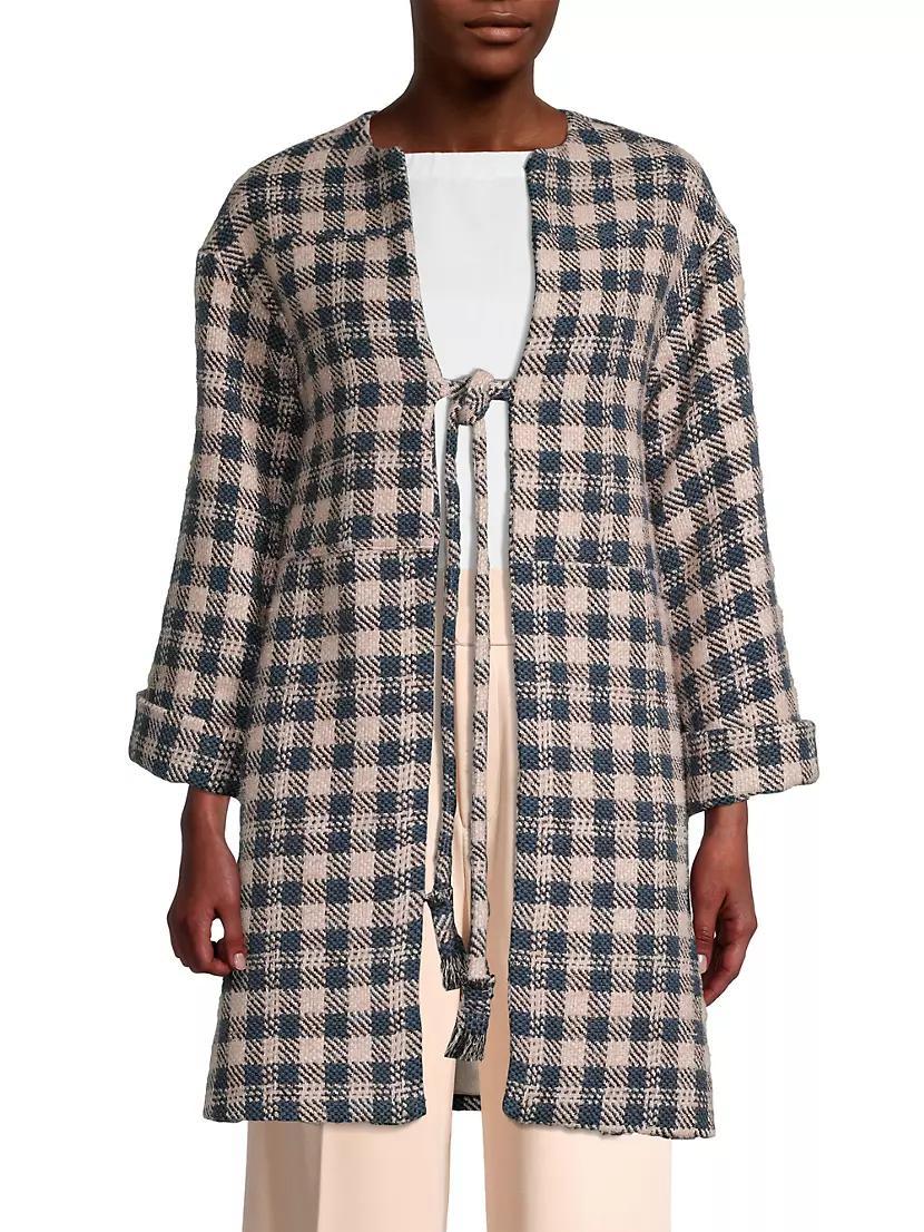 Plaid Cotton-Blend Coat Product Image