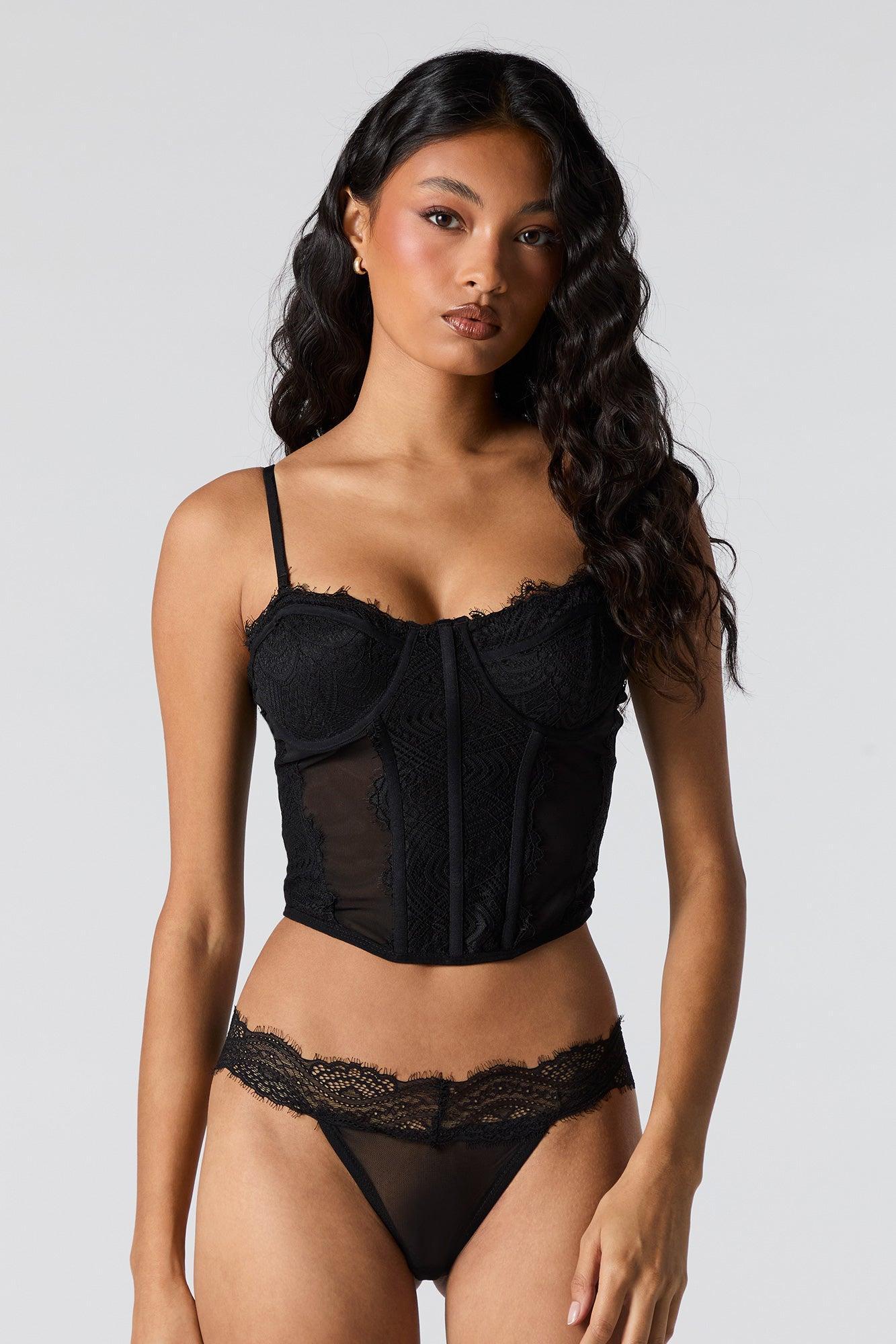 Lace Mesh Corset Female Product Image