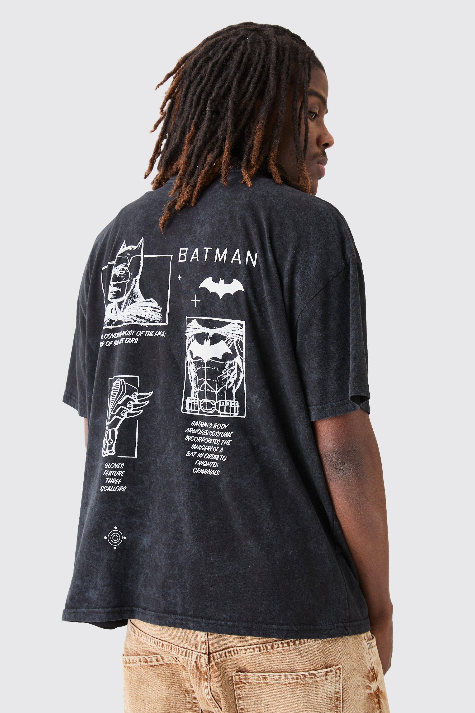 Oversized Batman Wash License T-shirt | boohooMAN USA Product Image