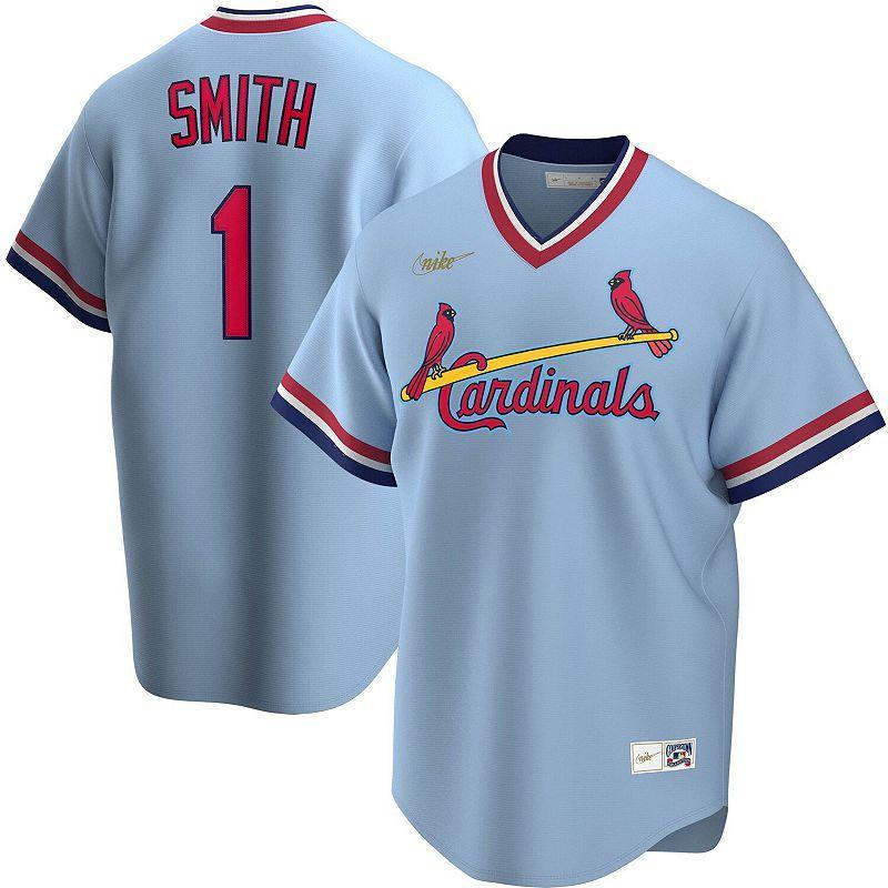 Mens Nike Ozzie Smith Blue St. Louis Cardinals Road Cooperstown Collection Player Jersey Product Image