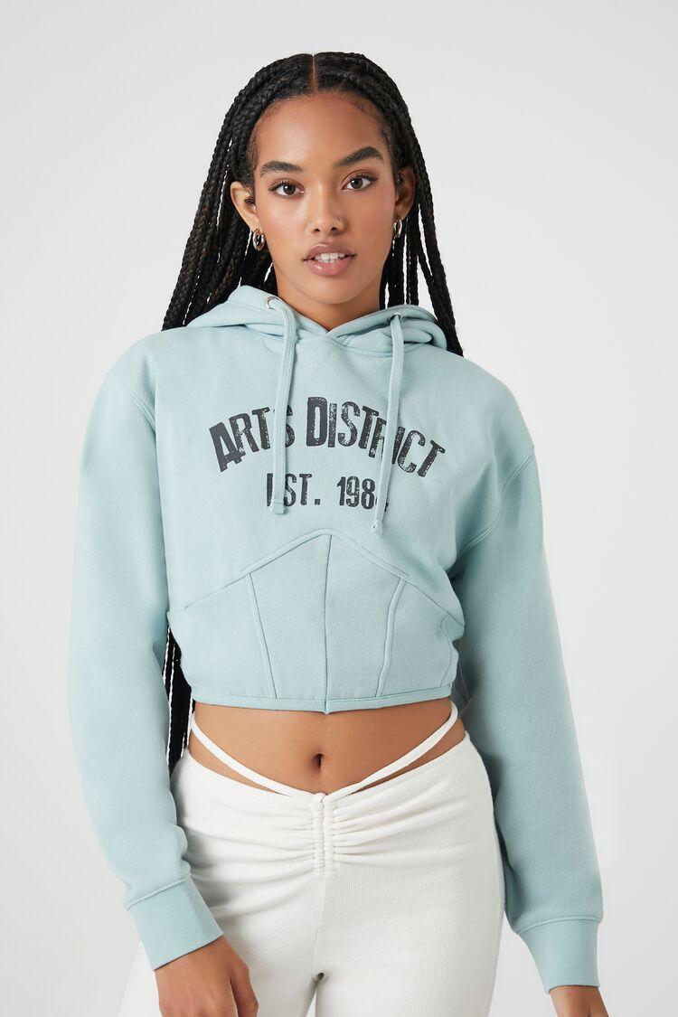 Arts District Graphic Cropped Hoodie | Forever 21 Product Image