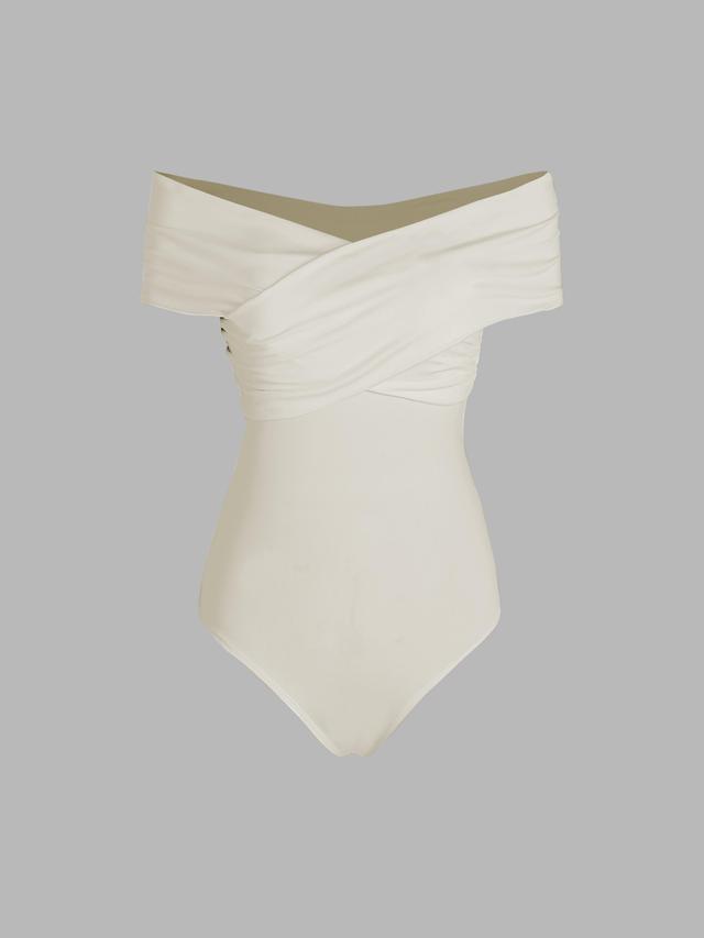 Solid Off-shoulder Bodysuit Product Image