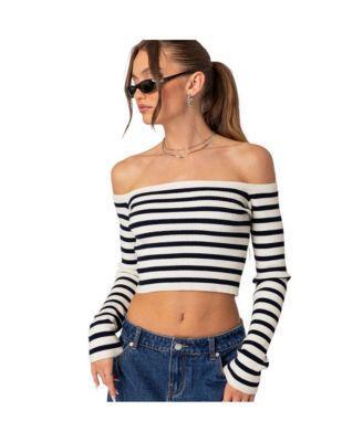 Womens Miranda off shoulder knit top Product Image